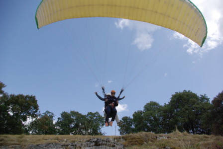 Parapente Lot Corrèze Dordogne Décollage 2